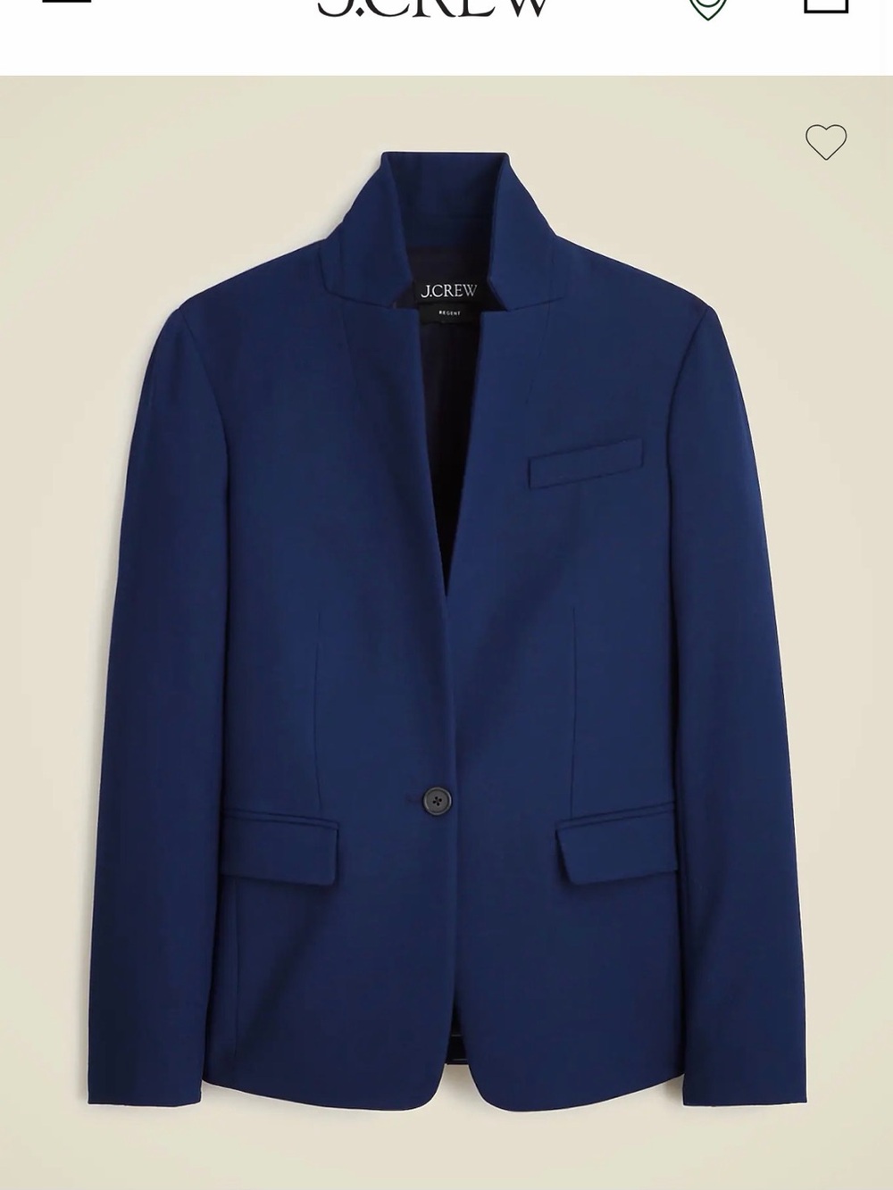 J. Crew Women's Navy Blue Single-Button Blazer